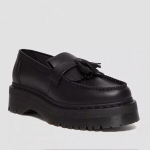 doc martens platform black tassel loafers